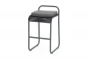 ANE-BCH-001 RAL7024 Mua D-grey(D-gray027) "Ането" стул барный плетеный из роупа, каркас алюминий темно-серый (RAL7024) муар, роуп темно-серый круглый, ткань темно-серая 027 4SIS ANE-BCH-001 RAL7024 Mua D-grey(D-gray027)