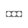 KR-78-0753-2 Рамка 3-постовая титан Kranz Round KR-78-0753-2