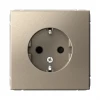 GAL000545 Розетка с заземлением и шторками (шампань) Systeme Electric GAL000545