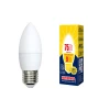 LED-C37-9W/WW/E27/FR/NR картон Лампочка светодиодная свеча белая E27 9W 3000K Volpe LED-C37-9W/WW/E27/FR/NR