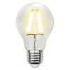 LED-A60-8W/WW/E27/CL GLA01TR картон Лампочка светодиодная шар прозрачная E27 8W 3000K Uniel LED-A60-8W/WW/E27/CL GLA01TR