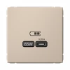 GAL001227 Розетка с быстрой зарядкой USB Type-C 65Вт (песочный) Systeme Electric GAL001227