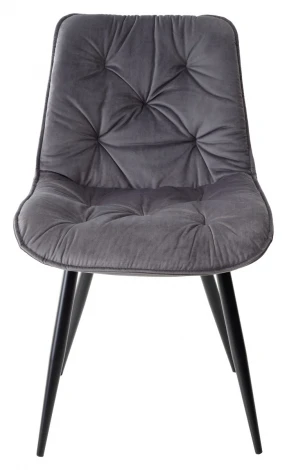 Обеденный стул M-City MONACO UF910-05 DARK GREY, велюр/черный каркас
