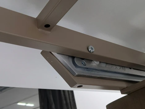 Стол КАЛВИН (CALVIN) 180 цвет ТРАВЕРТИН (MATTE ROME TRAVERTINE SOLID CERAMIC) / СЕРЫЙ ДУБ, ®DISAUR M-City 64672