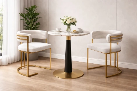 GY-85040 Стул велюр светло-серый/матовое золото 60*55*73см Garda Decor