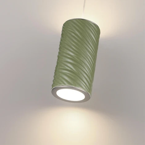 Подвесной светильник Odeon Light Riviera 5451/18LA зеленый/никель/металл/керамика/хрусталь/акрил LED x 18W 2000К/3000K/4000K/переключ