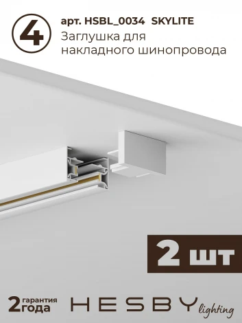 Трековая система в сборе накладная однофазная 220V Hesby Lighting Skylite №3 HSBL_kompl_S003_NI3W4K