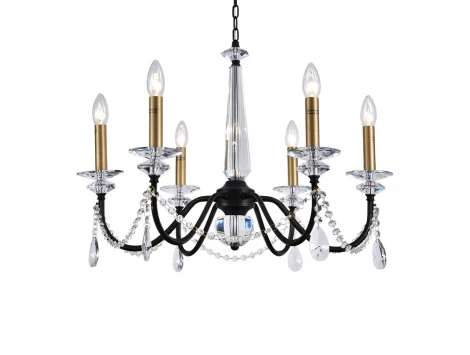 Подвесная люстра Newport Анастасия 3976/C black+brass