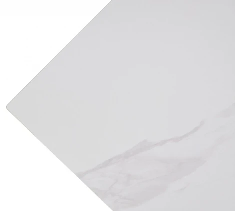 Стол НЕО-2 120 цвет MATTE БЕЛЫЙ МРАМОР, керамика / Черный каркас M-City 64712