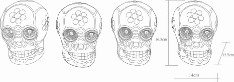 Газонная световая фигура Globo Череп 33590-12