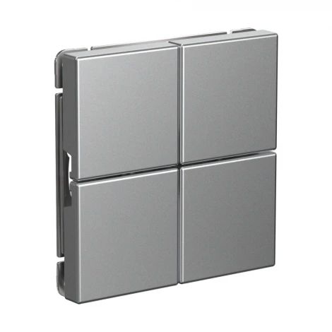 Выключатель 4-х клавишный (алюминий) Systeme Electric GAL000374