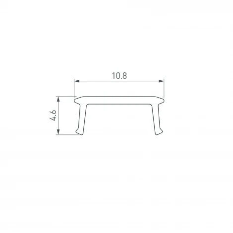 Экран SHELF-600-2000 OPAL (Arlight, Пластик) 060587