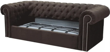 Диван Chesterfield ОГОГО (арт.329714), (Ткань/Светло-коричневый)