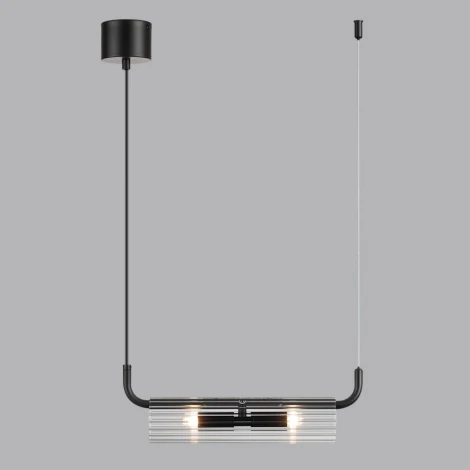 Подвесной светильник Lumion Toronto 6561/2 черный/прозрачный/металл/стекло G9 2*20W 220V (на проводе)