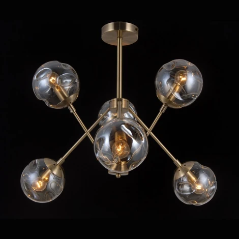 Потолочная люстра Natali Kovaltseva Molecule 81045-6C ANTIQUE BRASS