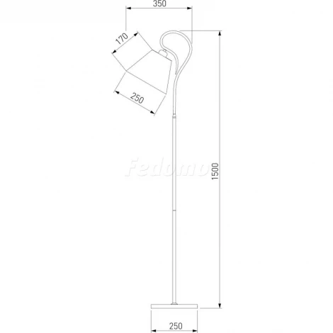 Торшер Eurosvet Lilly 01048/1 античная бронза