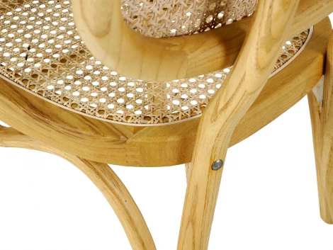 Комплект стульев Poltrona 2 шт. ОГОГО Обстановочка! 966326 (Массив,Дерево,Ротанг/Бежевый)