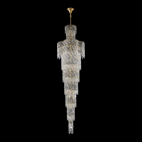 Подвесная люстра каскадная Crystal Lux ABRIL SP28 GOLD