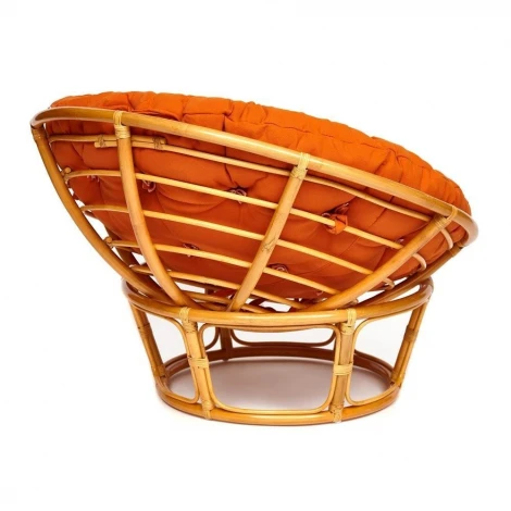 Кресло PAPASAN/ПАПАСАН 23/01 W /с подушкой/ диаметр подушки 122см, 115х101х104см, медовый, ткань оранжевый, с 23 Tetchair 13736