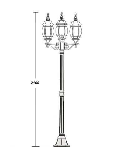 Наземный фонарь Oasis Light America L W 83408L B