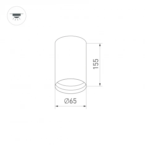 Светильник SP-POLO-SURFACE-R65-8W Day4000 (WH-WH, 40 deg) (IP20 Металл) 027504 Arlight