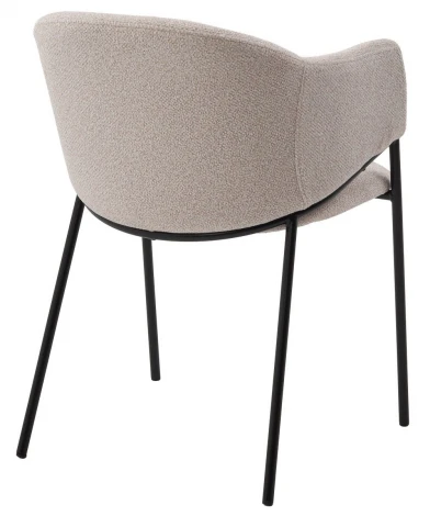 Стул ДИЛЛ, цвет Lana 13 бежевый, ткань / черный каркас M-City 64484