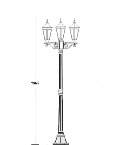 Наземный фонарь Oasis Light Leeds 91608 B