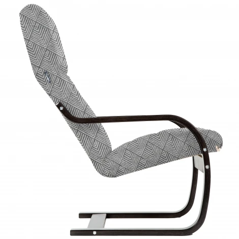 Кресло Сайма ткань лофт 01 серый, каркас венге структура Mebelik 009338