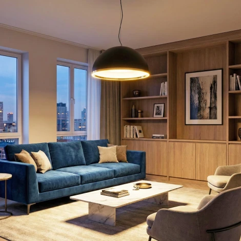 Подвесной светильник светодиодный Citilux Floom CL736251 Черный+Золото