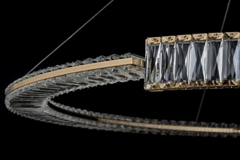 Подвесная люстра светодиодная хрустальная Arti Lampadari Carini Carini L 1.5.100.101 G (220V, на тросе)