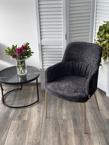 Стул M-City BRUNO Black Wandy-460, ткань / бронзовый