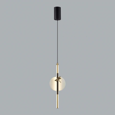 Подвесной светильник Odeon Light Strekoza 5413/12L античная бронза/алебастр/декор металл LED*12W 3000K (220V, на проводе)
