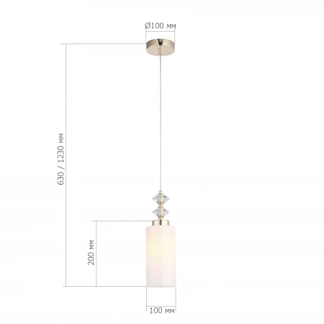 Подвесной светильник ST Luce Элегра SL1402.253.01 Золото/Белый E14*1 40W
