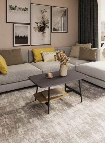 Стол журнальный Калифорния Юкон Графит/дуб сонома 9557096201