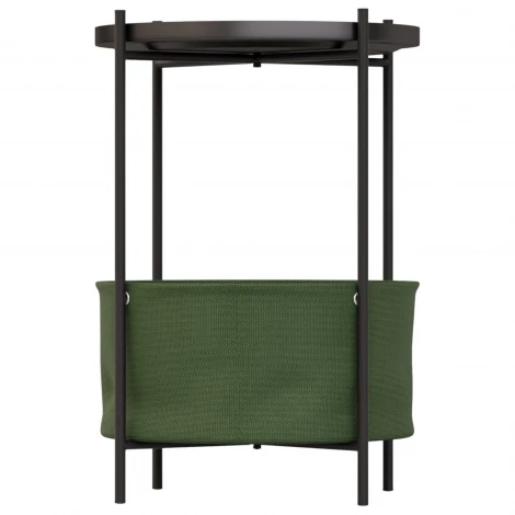 Стол журнальный Элдей рогожка хаки/черный Mebelik 009758