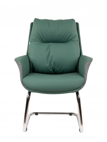 Офисное кресло Chairman 524 Россия экокожа зеленый/серый 7216686