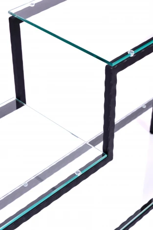 Консольный стол AllConsoles 1012-CB loft clear черный муар