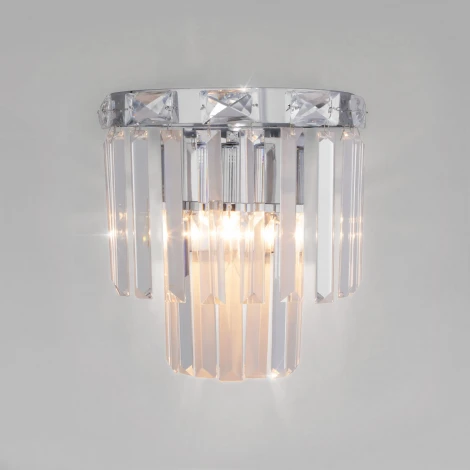 Настенный светильник Elegante 10130/1 хром Eurosvet (220V, хрусталь)
