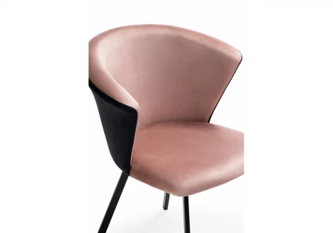 Обеденный стул на металлокаркасе Woodville Gema black / pink / black 11990