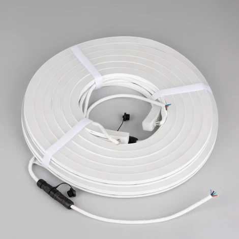 Светодиодная лента герметичная MOONLIGHT-PRO-SIDE-X360-16x16mm 24V RGB (12 W/m, IP67, 10m, wire x2) (Arlight, Вывод боковой) 054958