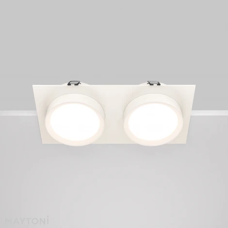Встраиваемый светильник Hoop GX53 2x15W Maytoni DL086-02-GX53-SQ-W (220V)