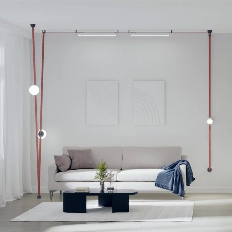 Трековый светильник 48V Denkirs Belty Orb DK5552-BK (LED, шар)