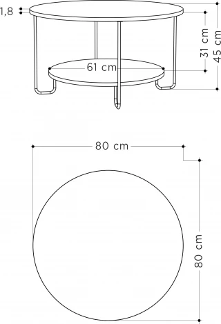 Стол журнальный CORRO COFFEE TABLE LEVE