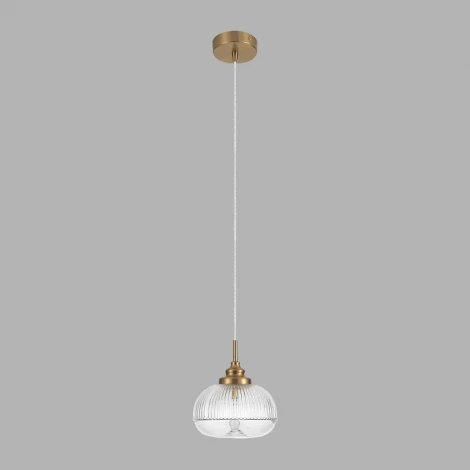 Подвесной светильник Lumion Dea 8439/1B латунь/прозрачный металл/стекло E14 1*40W 220V