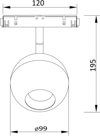 Трековый светильник магнитный Maytoni Ball TR028-2-15W3K-W (LED, 48V, шар)