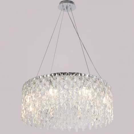 Подвесная люстра хрустальная ILLUMICO IL5051-600PZF-25 CH ELITE