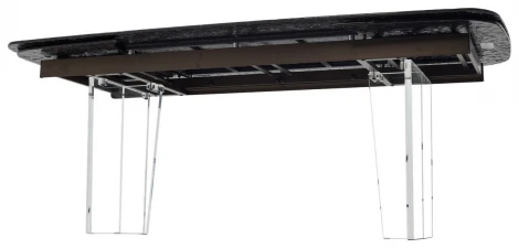 Стол ЛАУРИТЦ (LAURITS) 200 цвет БРОНЗА (GOLDEN), стекло BUBBLE / Прозрачный каркас ®DISAUR M-City 64664