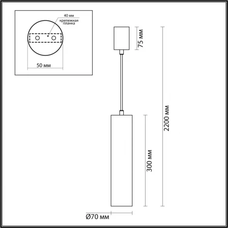Подвесной светильник Odeon Light Terrazzo 7012/6L металл/ терраццо/античная бронза/серый IP20 6W 3000K 220V (LED, на проводе)