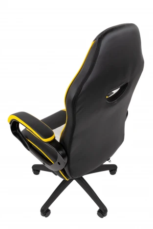 Кресло Chairman game 16 Россия экокожа черный/желтый/белый 7213483