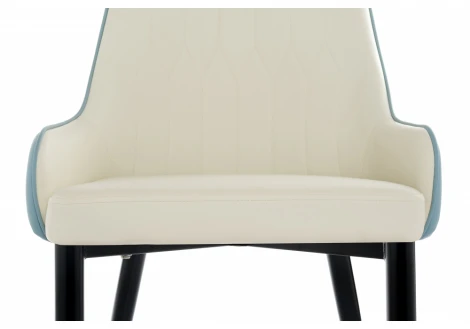 Обеденный стул на металлокаркасе Woodville Rendal light blue / white 11781